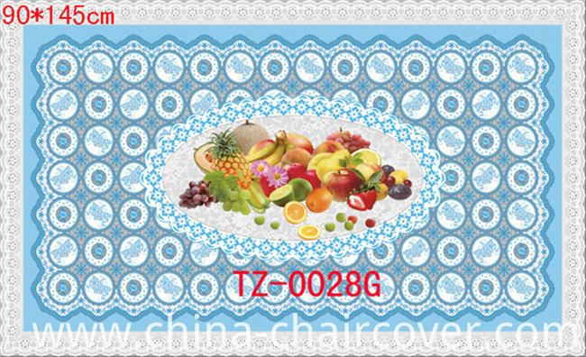 90*145cm Hot Popular PVC Printed Transparent Tablecloth of Independent Design (full color)